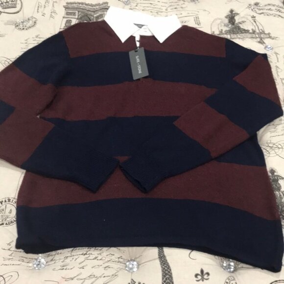 Slate & Stone Rugby Stripe Polo Sweater - Picture 3 of 5